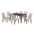 thumbnail image 2 of Clare 7Pc Solid Wood Dining Set (60" x 36") - Light Grey, 2 of 5