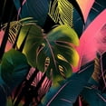 thumbnail image 6 of PIKWEEK Palm Leaves with Lush Branches and Leaves Waterproof Resistant Fabric Round Tablecloth White, 6 of 8