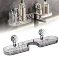 thumbnail image 1 of HUASHENG Support de Rangement à Ventouse Ondulée 2025 Nouvelle Tablette de Douche Mobile Ventouse Sans Perçage Étagère de Rangement Murale Style Motif Glacier, 1 of 1