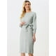 thumbnail image 2 of Vestido de Punto con Cinturón Allegra K para Mujer con Cuello Redondo Mangas faroles Casual Gris XS, 2 of 6