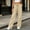 Beige, variant on Kctiaxy Green Sweatpants Women High Waisted Drawstring Solid Color Long Joggers Wide Leg Comfy Lightweight Open Bottom Sports Pants with Pockets L
