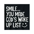 thumbnail image 2 of Smile You Made God'S Wake Up List Christian Retro Trendy Printed T-shirt, Men'S Casual and Comfortable T-shirt Summer, Men'S Short-sleeved Top for Everyday Activities Birthday Gift to Men, 2 of 5