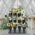 thumbnail image 5 of Flower Display Stand with 12 Buckets, Open Tier, 360° Wheels, Moving Florist Bouquet Shelf for Fresh Flower Shop, Flower Cart, Garden, Living Room, Event, 5 of 8
