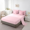 thumbnail image 5 of Manfei Candy Cane 7 Pieces Bedding Comforter Set,Sweet Dessert Full Bedding Set,Pink Red White Fitted Sheet Flat Sheet For Girls Kids,Microfiber Bedroom Decor Reversible, 5 of 8