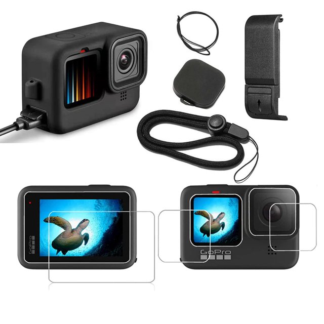Funda protectora debous para GoPro Hero 9/10/11/12 con protectores de pantalla