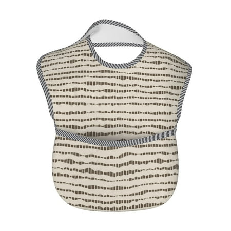 

Baby Bibs Waterproof Toddler Bib Linen Cloth Pattern Feeding Bib With Pocket For Infant
