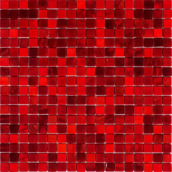 Apollo Tile Skosh 11.6 in. x 11.6 in. Glossy Rose Red Glass Mosaic Wall and Floor Tile (18.69 sq. ft./case) (20-pack)