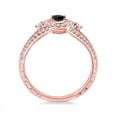 thumbnail image 3 of Luxurious 1.50 Carat Round Black and White Diamond Engagement Ring in 14k Rose Gold, 3 of 3