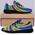 thumbnail image 6 of Unisex Fashion Rainbow Shoes, LGBT Sneakers for Men Women, Lightweight Breathable Running Walking Shoes Black Size 9, 6 of 7