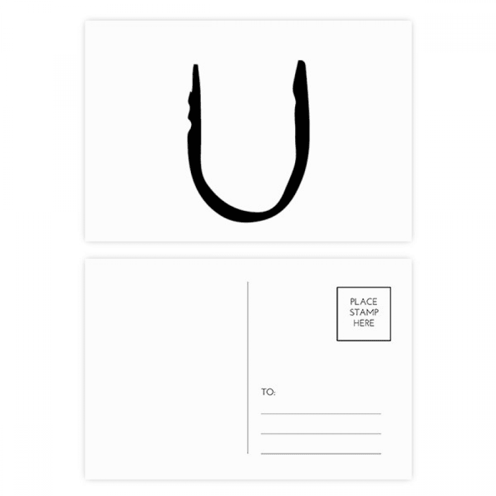 greek alphabet upsilon black postcard set birthday mailing thanks greeting card