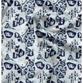 thumbnail image 1 of Soimoi Floral Print, Silk Fabric, Decor Sewing Fabric by The Yard 42 Inch Wide,Decorative Fabric for Shirts Suits Ties, Blue, 1 of 6