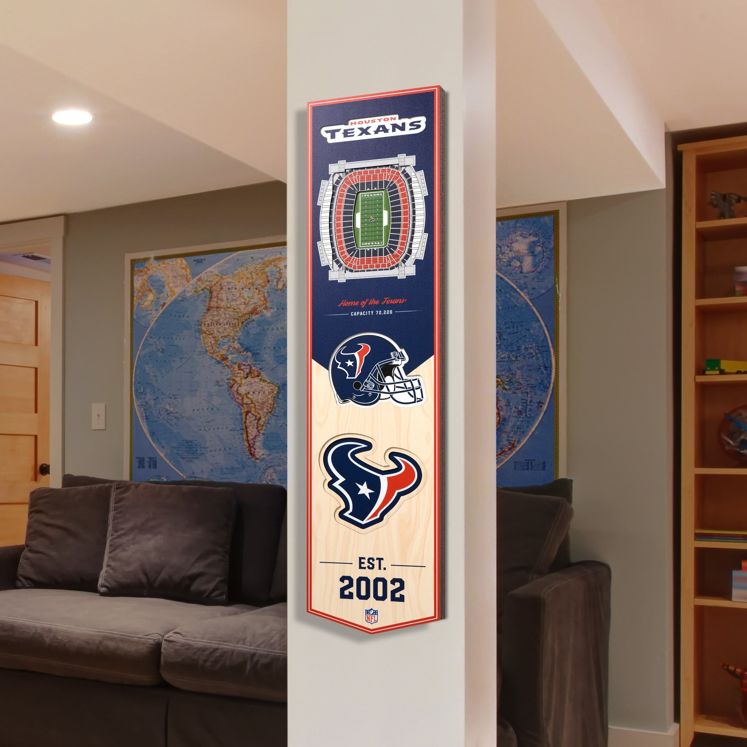 Houston Texans 8'' x 32'' 3D StadiumView Banner