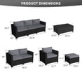 thumbnail image 2 of Clouddwell 7 Seats Outdoor Patio Furniture Set, All Weather Wicker Rattan Patio Sectional Sofa Sets with Storage Coffee Table and 2 Ottoman(Grey), 2 of 8