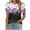 Multicolor#B, variant on cocolona Womens Summer Casual Dressy Blouse Fashion Crew Neck Short Sleeve Floral Print Tops Business Work T-shirts
