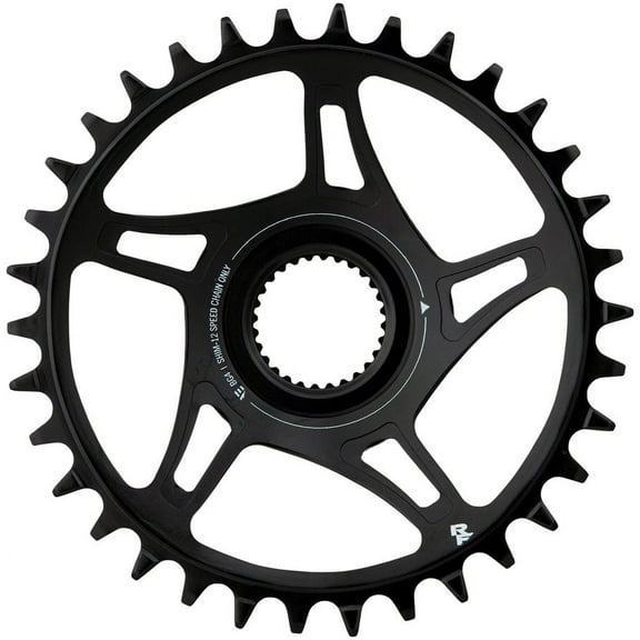 Race Face Bosch G4 Direct Mount Hyperglide  eMTB Chainring (52mm Chainline) - 36t, Steel, Requires Compatible with Shimano 12-speed HG  Chain, Black
