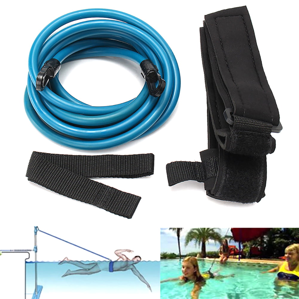Details about   Swim Bungee Training Belt Rope Stationary Swimming Resistance Band Teather Leash 