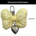 thumbnail image 4 of Bottone Simple and Stylish Bowknot Keychain with Unique Heart Pendant Fashionable Keyring for Fashion Bag Purse Backpack, 4 of 7