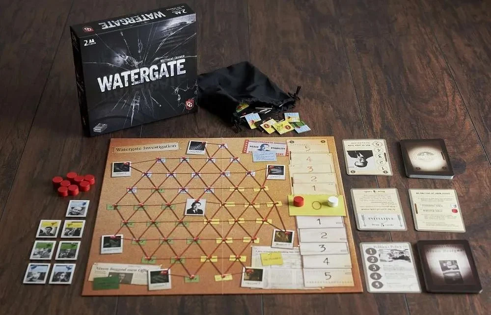 Capstone Games Watergate Strategy Board Game, 2 Players, 30-60 Min Playtime, Ages 12+, Historical Tabletop, 1 Pack