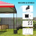 thumbnail image 5 of Outsunny 10 x 10 ft Pop Up Canopy Tent with One Push Setup, Easy Setup Outdoor Portable Instant Canopy Shelter w/ Roller Bag, Sandbags, American Flag, 5 of 9
