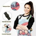 thumbnail image 2 of Christmas Dwarf with Glasses 5 Pcs Kitchen Set Heat Resistant Oven Mitts and Non-Slip Pot Holders with Adjustable Cooking Apron, 2 of 6