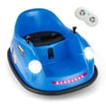 thumbnail image 1 of Costway Ride on Bumper Car for Kids with Remote Control 362 Degree Spin LED Light Navy, 1 of 10