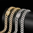 thumbnail image 5 of Width 12MM Iced Out Miami Cuban Link Chain for Men, 16-24 Inch Sparkling Mens Chain Necklace, Solid Thick Big Hip Hop Cuban Link Chains, Gift Box Included, 5 of 8