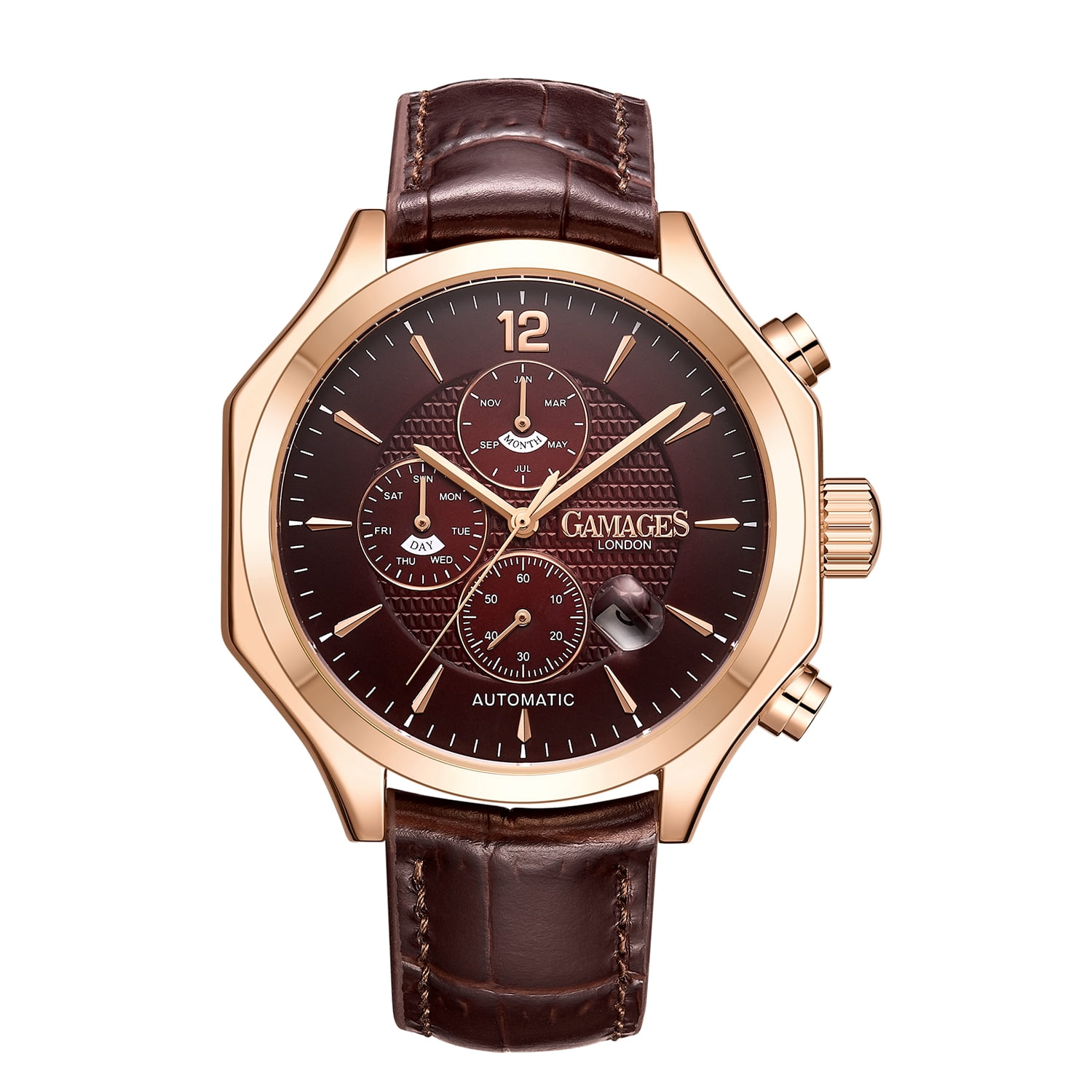 Shop LC - Shop LC GAMAGES OF LONDON Limited Edition Hand Assembled Grandeur  Automatic Movement Genuine Leather Strap Watch in Blue (45mm) - Walmart.com  - Walmart.com
