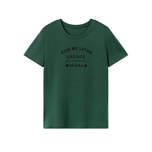 Camiseta para mujer Camiseta básica Ropa deportiva Camisa de cuello redondo suave para uso diario S