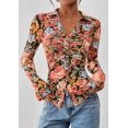 thumbnail image 3 of Blusa de Malla Floral para Mujer PRETTYGARDEN 2025 XXL, 3 of 8