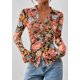 thumbnail image 3 of Blusa de Malla Floral para Mujer PRETTYGARDEN 2025 XXL, 3 of 8