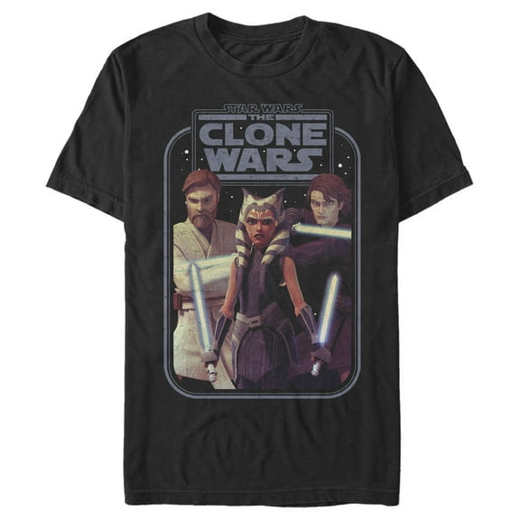 Men's Star Wars: The Clone Wars Clone Wars Jedi Warriors  Graphic Tee Black 3X Large