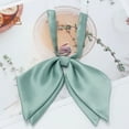 thumbnail image 3 of Clearance! black tie ties for men Women's double layer bow tie bow flower new featherless root Japanese college style solid color bright face bow tie Big sales Green, 3 of 3