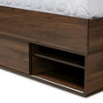 thumbnail image 6 of Baxton Studio Tristan Modern and Contemporary Walnut Brown Finished Wood 1-Drawer Queen Size Platform Storage Bed with Shelves, 6 of 24