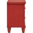 thumbnail image 3 of Chelsea Lane Elise 2-Drawer Nightstand End Table, Red, 3 of 4