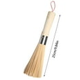 thumbnail image 2 of Natural Wooden Wok Scrub Brush with Hanging Loop Non Scratch Cleaning Tool for Home and Commercial Kitchen Use, 2 of 3
