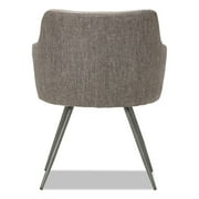 Alera ALECS4351 23.8 in. x 24.6 in. x 30.1 in. Captain Series Guest Chair - Gray Tweed Seat, Gray Tweed Back, Chrome Base