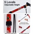thumbnail image 4 of Rojo - Bastón plegable de 1 pieza, bastón de aluminio con forma de flor, bastón de trekking portátil ligero y ajustable con mango ergonómico antideslizante, adecuado para mujeres y hombres., 4 of 5