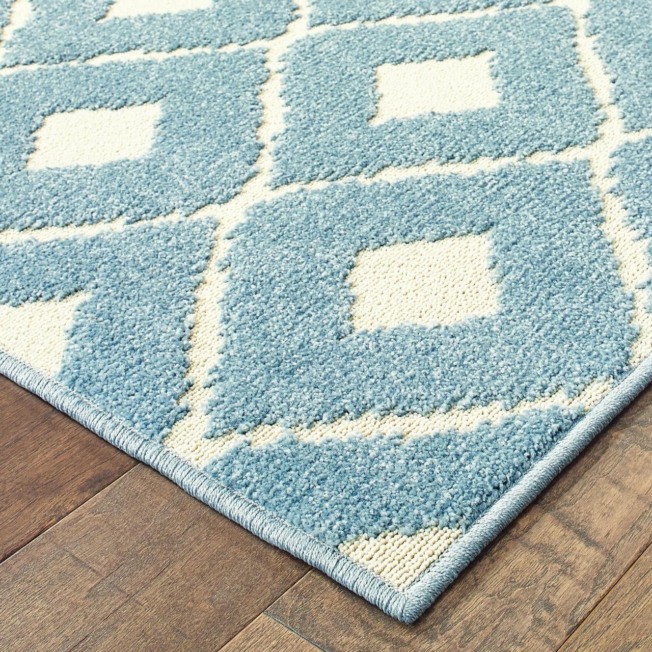 Avalon Home Bateau Diamonds Indoor/Outdoor Mixed Pile Area Rug