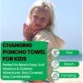 thumbnail image 2 of COR Surf Premium Hooded Microfiber Soft Poncho Changing Towel for Kids (Cobalt), 2 of 7