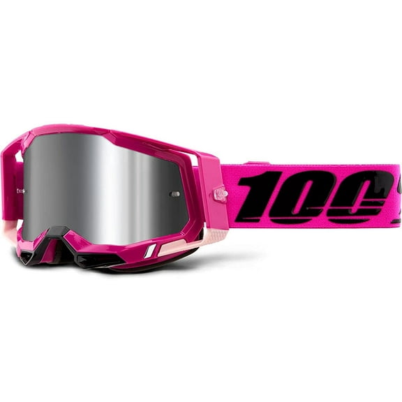 100 Percent Eyewear Racecraft 2 Maho Silver Flash Lens Motocross Goggles