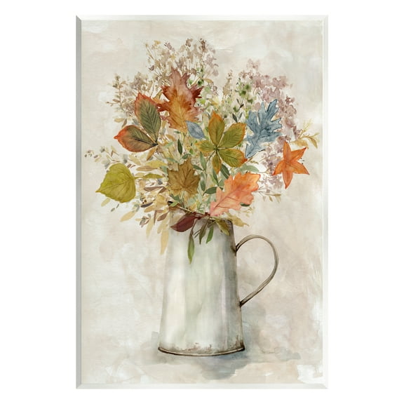 Stupell Industries Fall Florals Country Jug Botanical & Floral Painting Unframed Art Print Wall Art, 10 x 15