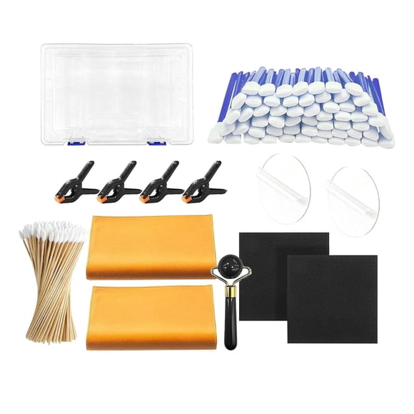 Kit de limpieza para tarjetas coleccionables, suministros de restauración, discos acrílicos para coleccionables, abrazaderas, accesorios esenciales,