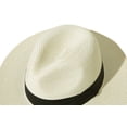 thumbnail image 4 of Lanzom Sombrero enrollable Panamá de paja de ala ancha para mujer Fedora Beach Sun Hat UPF50+, 4 of 5