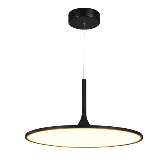 VONN Salm 24" Adjustable Disc ETL Certified Integrated LED Chandelier in Black