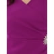 thumbnail image 5 of INSPIRE CHIC Vestido de cóctel sin mangas con drapeado y escote en V color púrpura L, 5 of 6