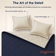 thumbnail image 6 of Loomsnest 3-Piece Full/Queen Comforter Set, All Season Duvet Insert, Soft, Lightweight, Diamond Stitched, Reversible Down Alternative Comforter (Beige & Navy), 6 of 7