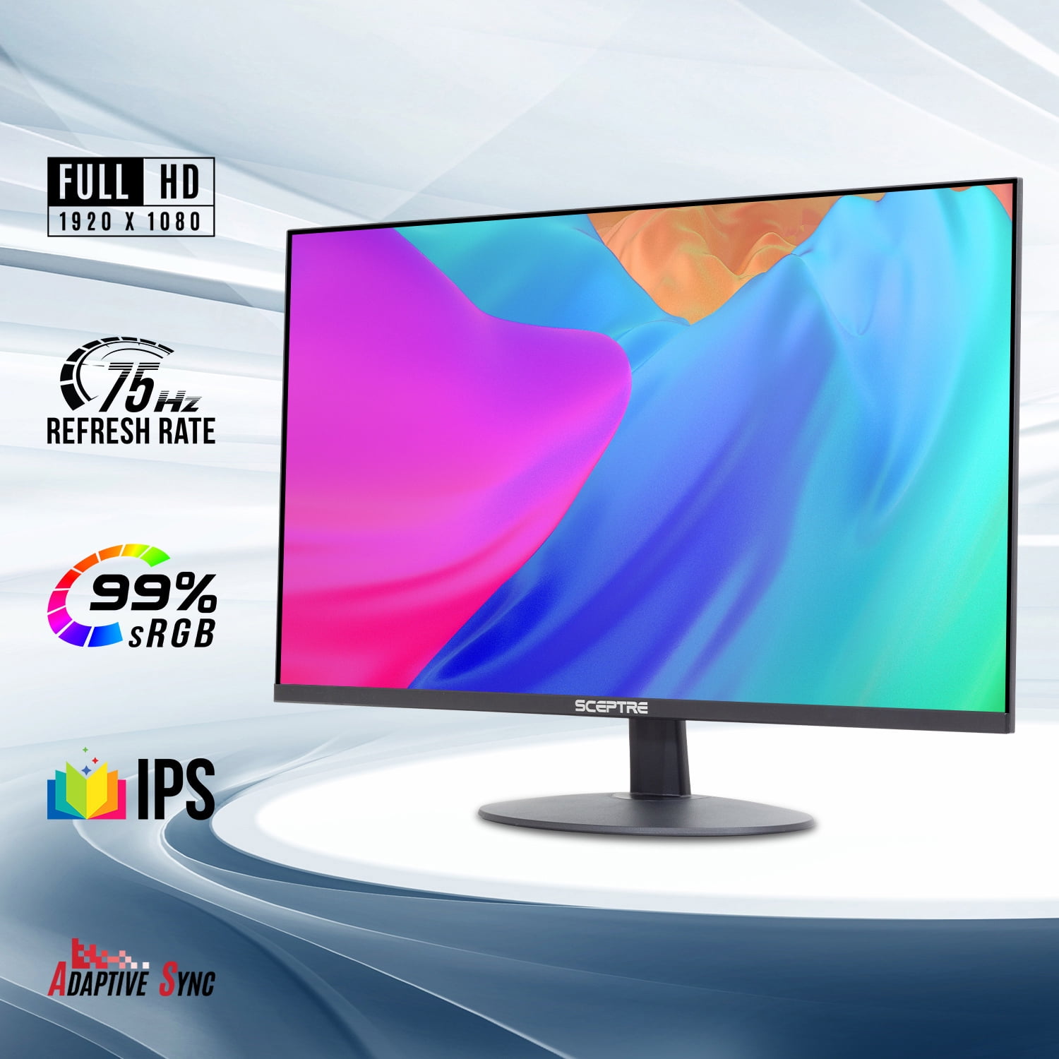 Sceptre E278W-FPT 1920 x 1080 Full HD Resolution Computer Monitor with up to 75Hz Refresh Rate