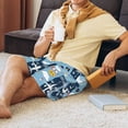 thumbnail image 3 of Wukai Airplanes and Aviation Signs Men’s Short Pajama Pants With Pockets Soft Sleep Pj Shorts for Men-Large, 3 of 6