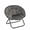 Grey, variant on Folding Chair, Saucer Chair with Metal Frame, Comfy Moon Chairs for Bedroom, Living Rooms, Apartments, Camping, Lounging, Garden and Courtyard (Pink)