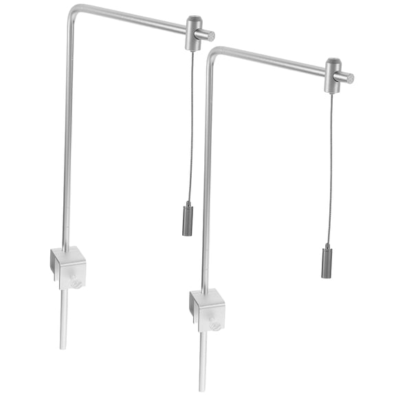 KONTONTY  2 Pcs Fish Tank Lamp Holder Light Holders Aquarium Mounting Kit Silver